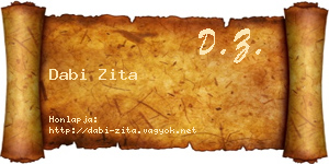 Dabi Zita névjegykártya