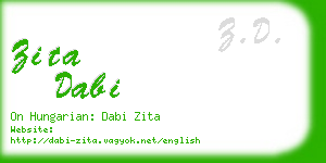 zita dabi business card